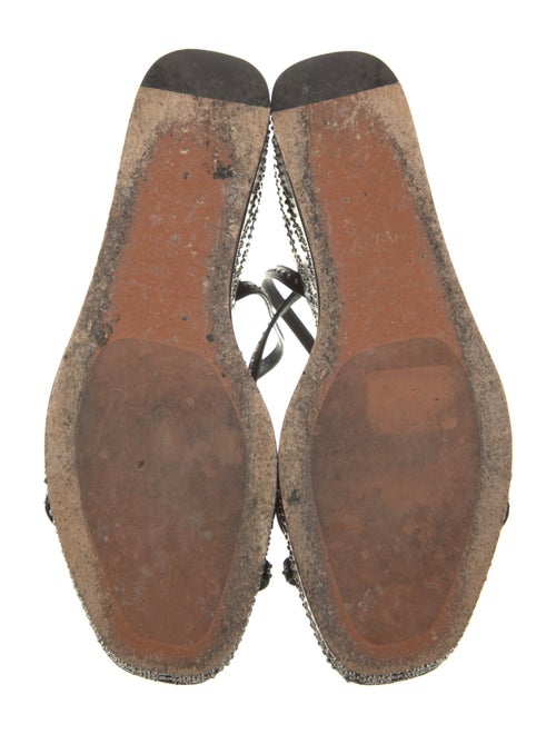 Alaïa Leather Studded Accents Sandals