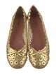 Alaïa Leather Lasercut Accents Ballet Flats