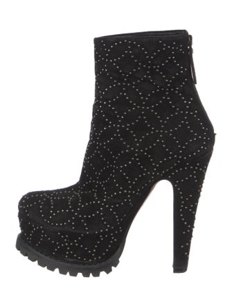 Alaïa Suede Studded Accents Boots