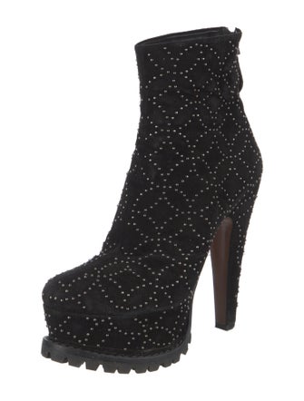 Alaïa Suede Studded Accents Boots