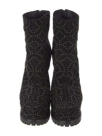 Alaïa Suede Studded Accents Boots