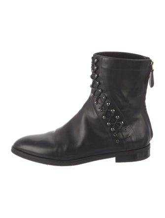 Alaïa Leather Combat Boots