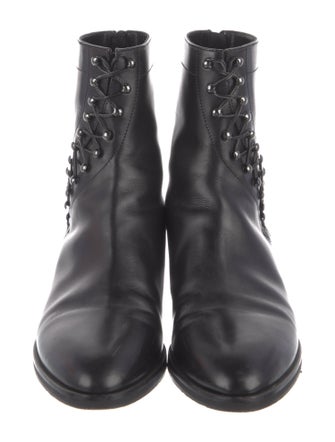 Alaïa Leather Combat Boots