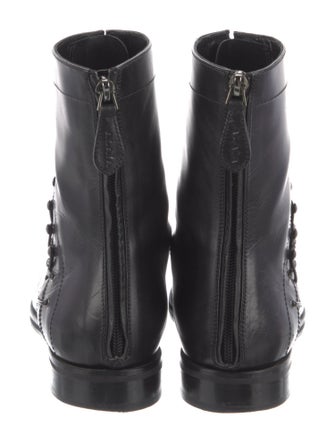 Alaïa Leather Combat Boots