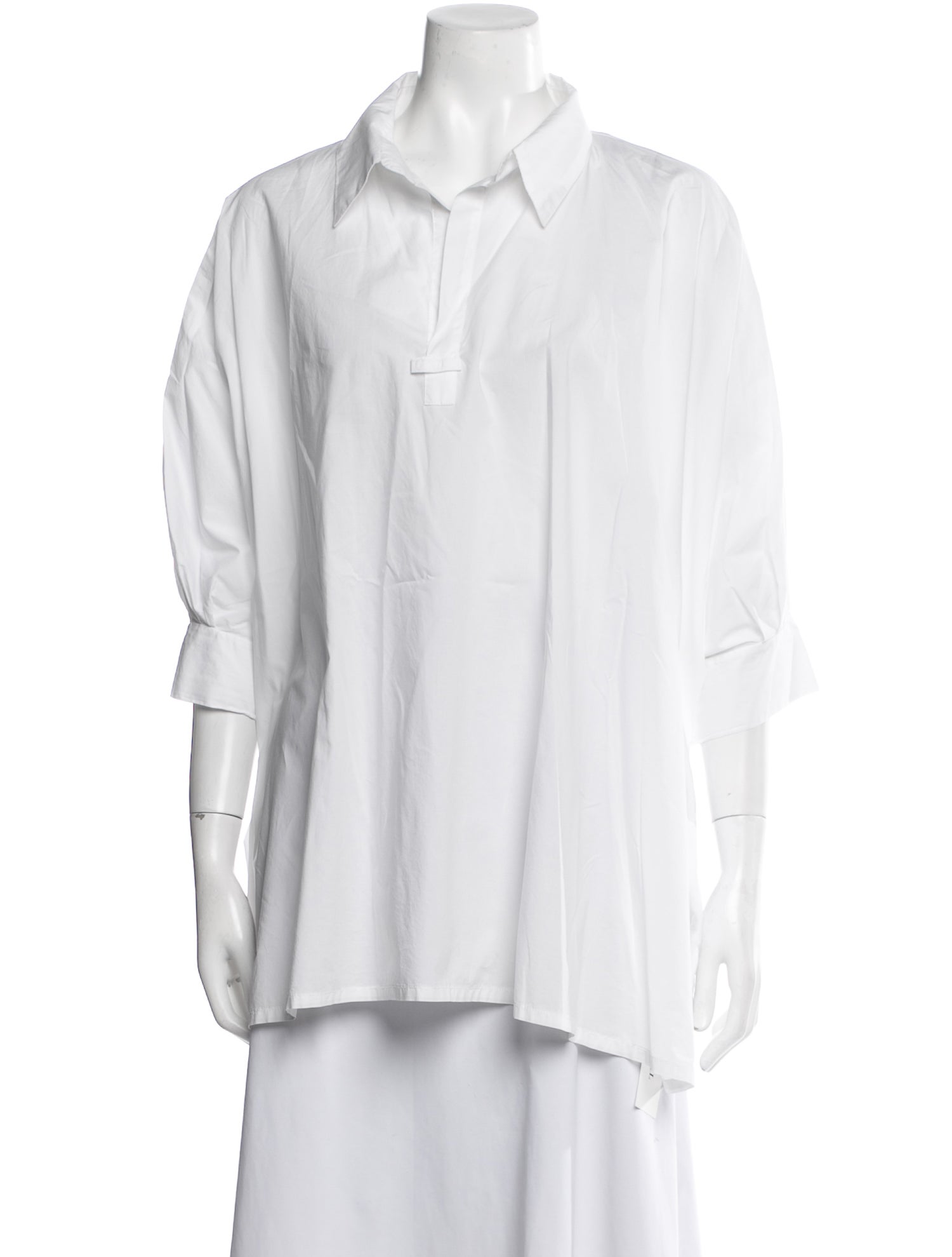 LABO.ART Three-Quarter Sleeve Button-Up Top