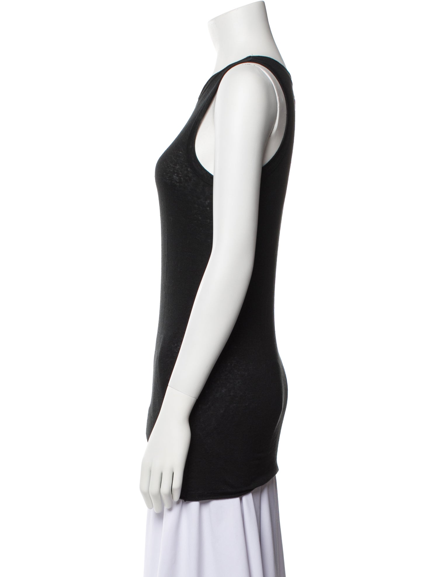 LABO.ART Linen Scoop Neck Top