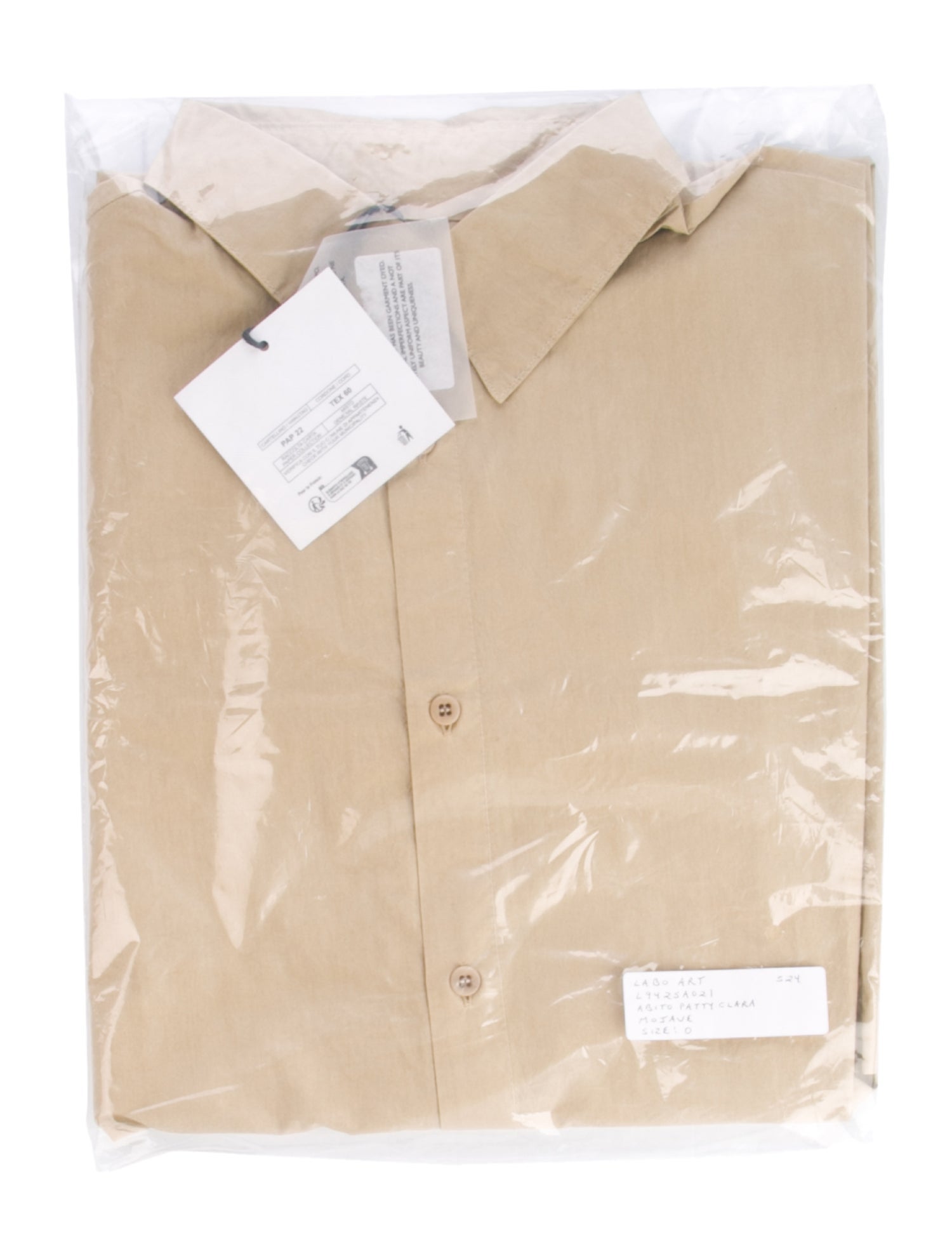 LABO.ART Short Sleeve Button-Up Top w/ Tags