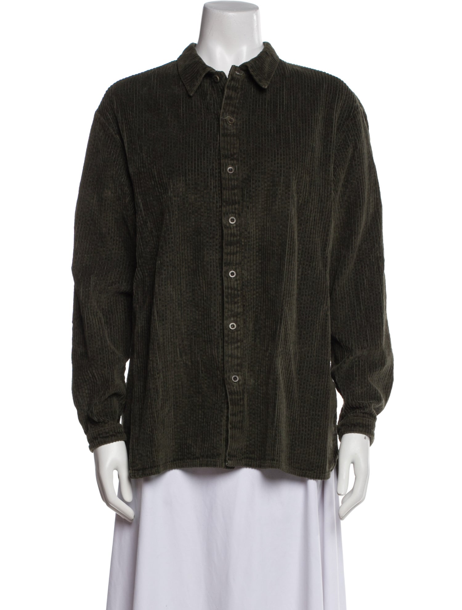 LABO.ART Merino Wool Long Sleeve Button-Up Top