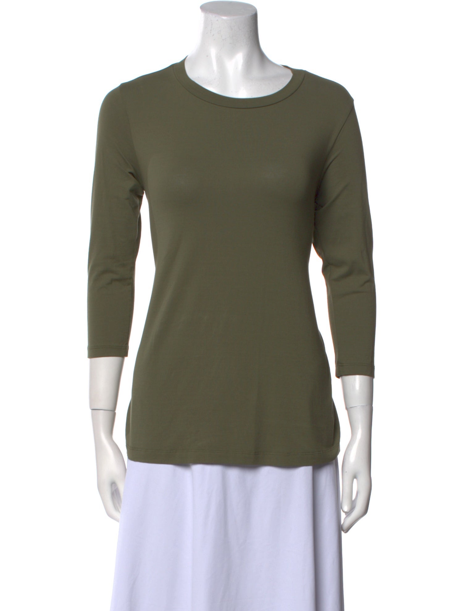 LABO.ART Scoop Neck Three-Quarter Sleeve Sweatshirt