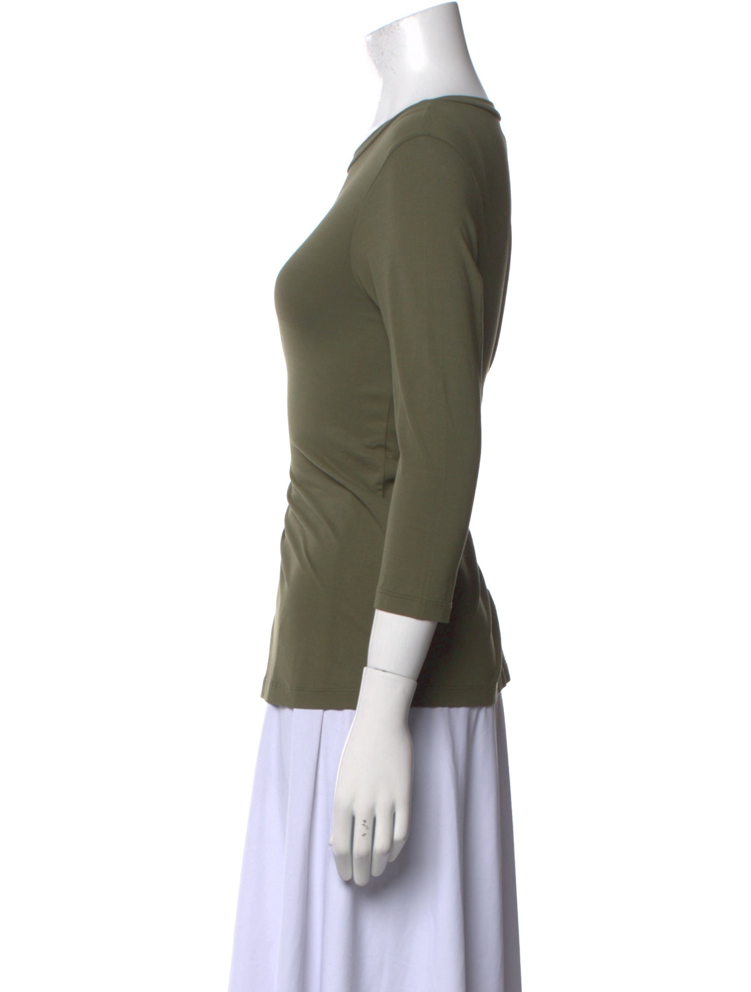 LABO.ART Scoop Neck Three-Quarter Sleeve Sweatshirt