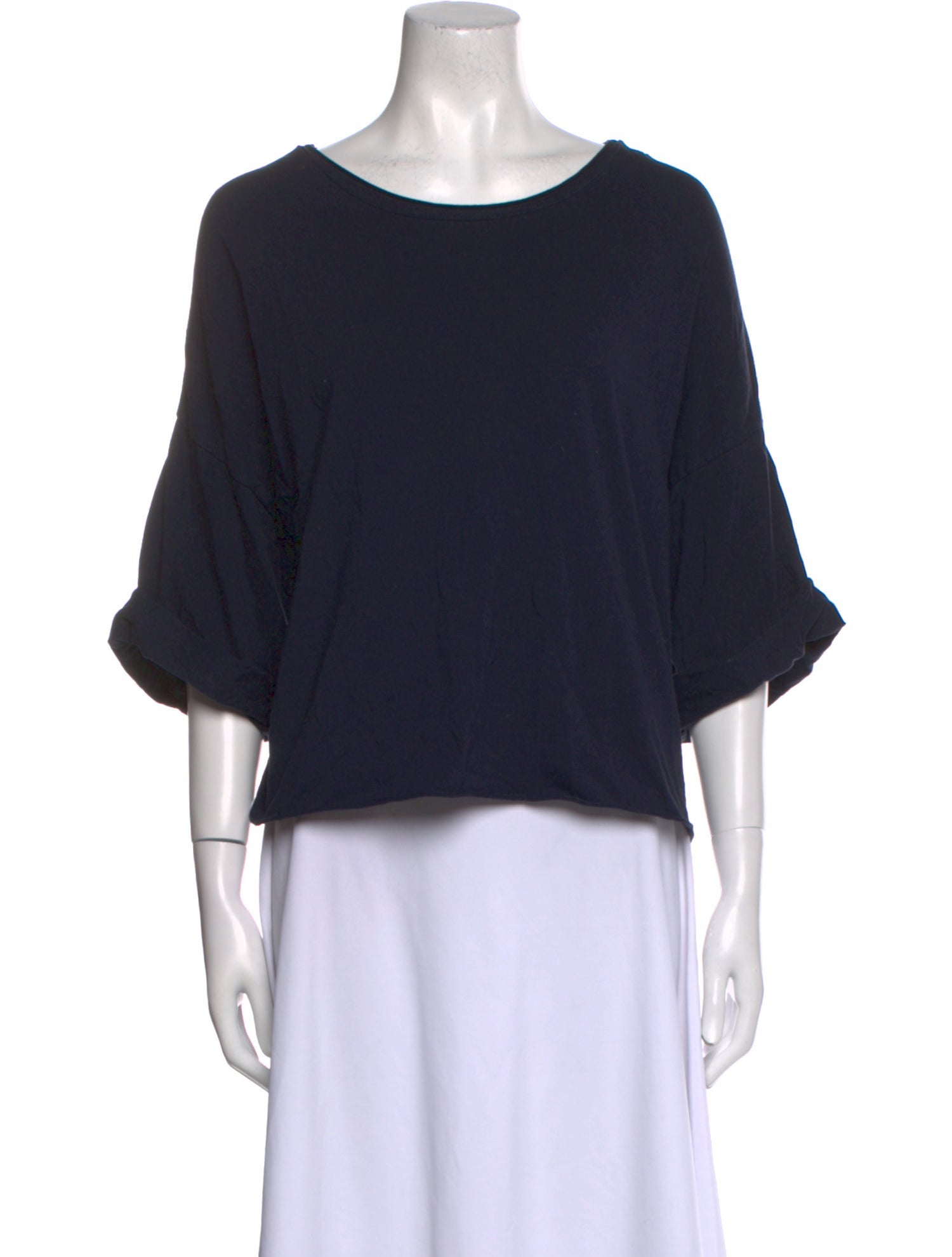 LABO.ART Bateau Neckline Three-Quarter Sleeve Top