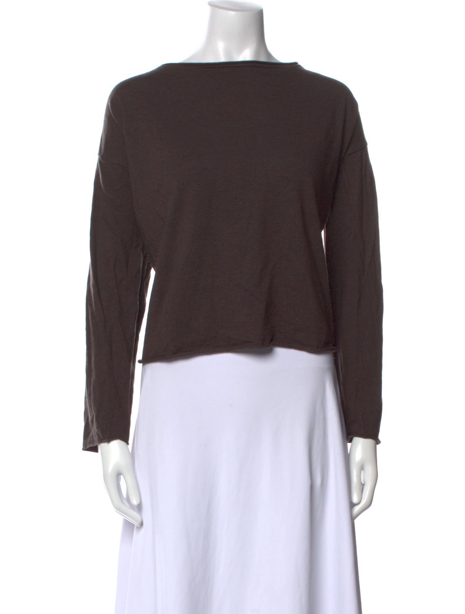 LABO.ART Wool Bateau Neckline Crop Top