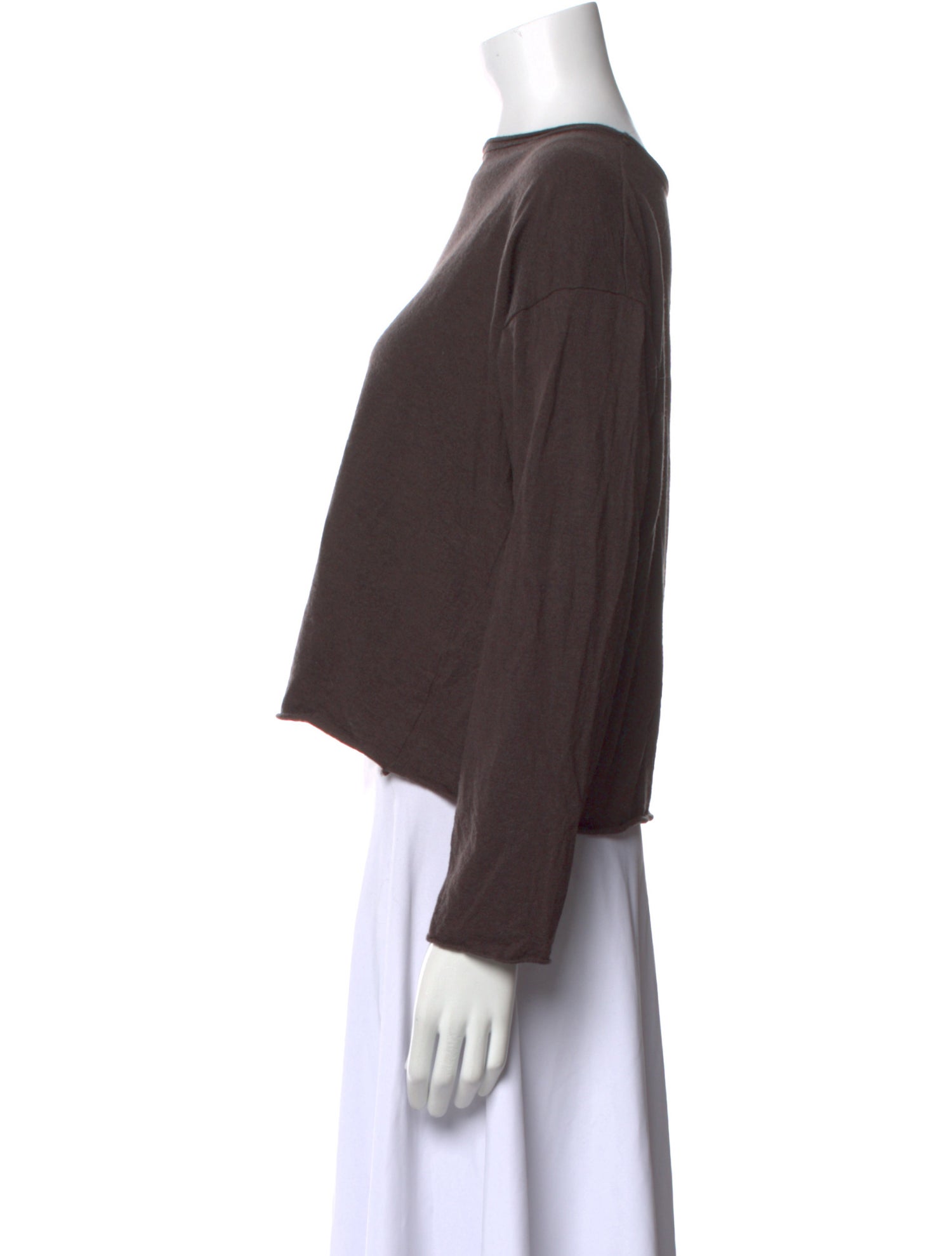 LABO.ART Wool Bateau Neckline Crop Top