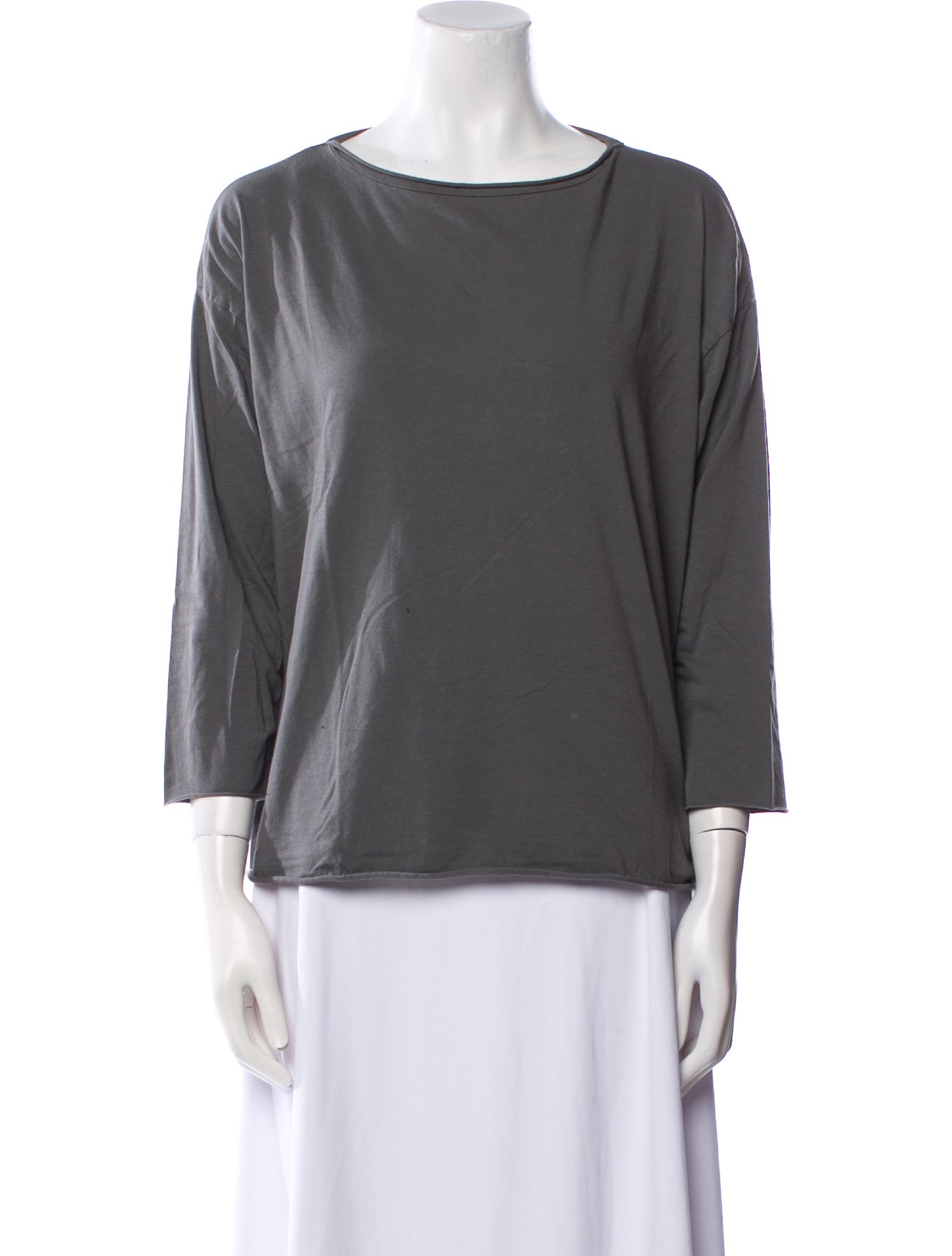 LABO.ART Bateau Neckline Three-Quarter Sleeve Top