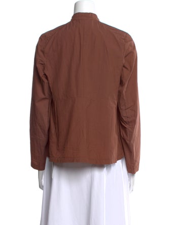 LABO.ART Mock Neck Long Sleeve Button-Up Top