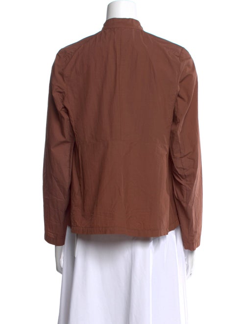 LABO.ART Mock Neck Long Sleeve Button-Up Top