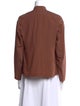 LABO.ART Mock Neck Long Sleeve Button-Up Top