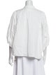 LABO.ART Mock Neck Three-Quarter Sleeve Button-Up Top