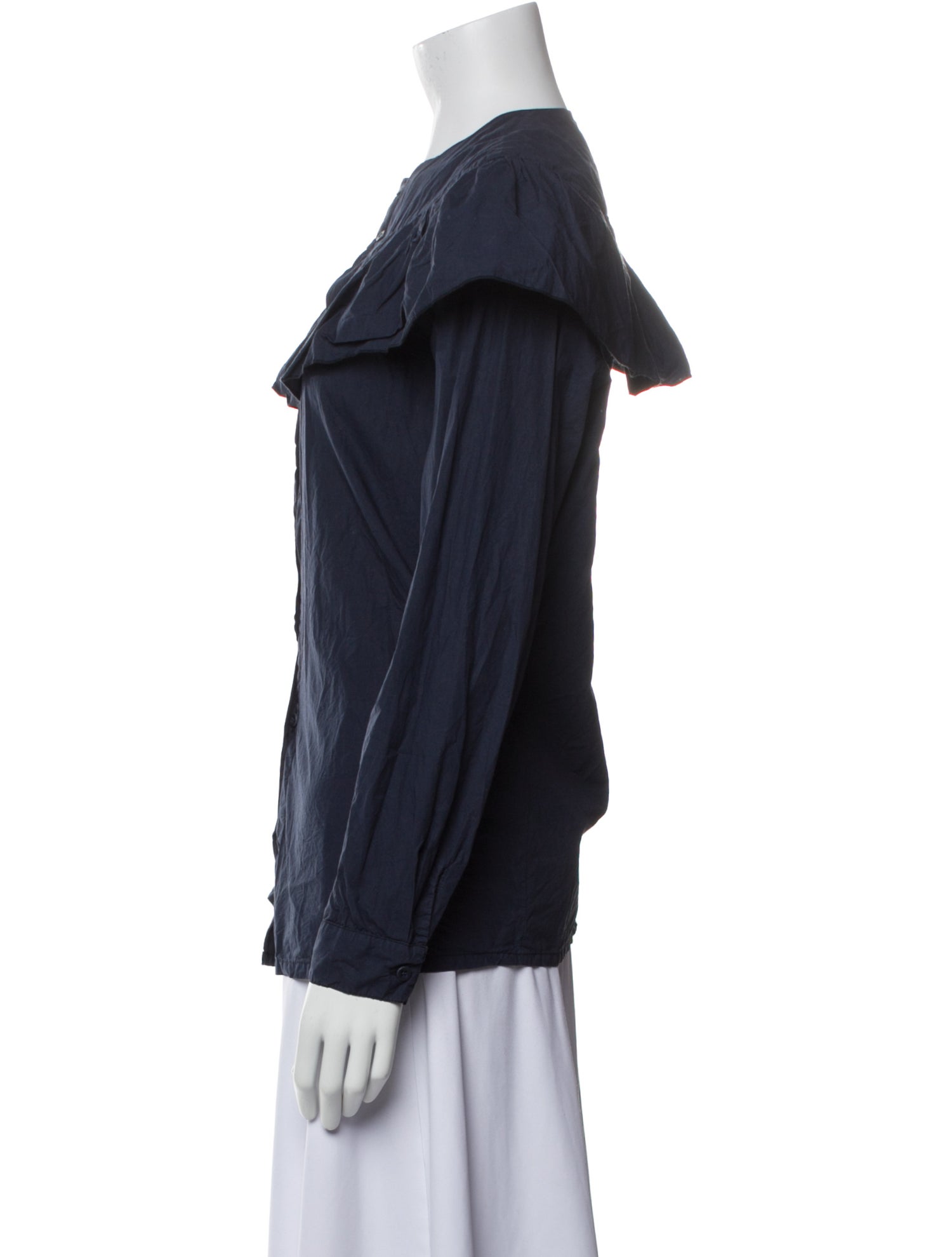 LABO.ART Mock Neck Long Sleeve Blouse