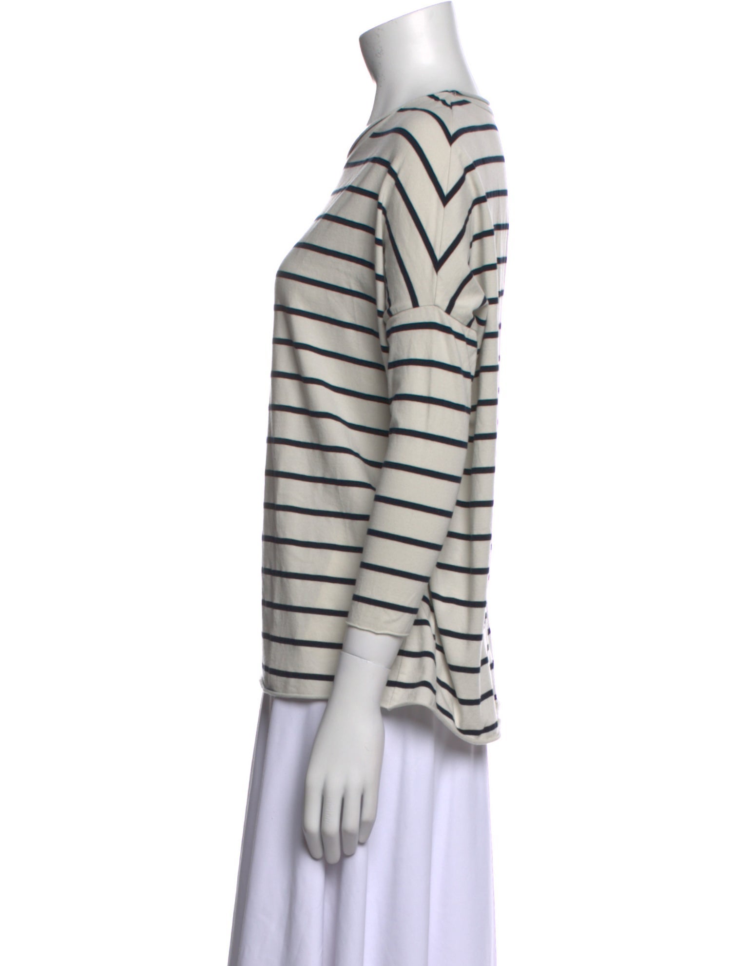 LABO.ART Striped Scoop Neck Top