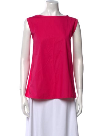 LABO.ART Bateau Neckline Sleeveless Top