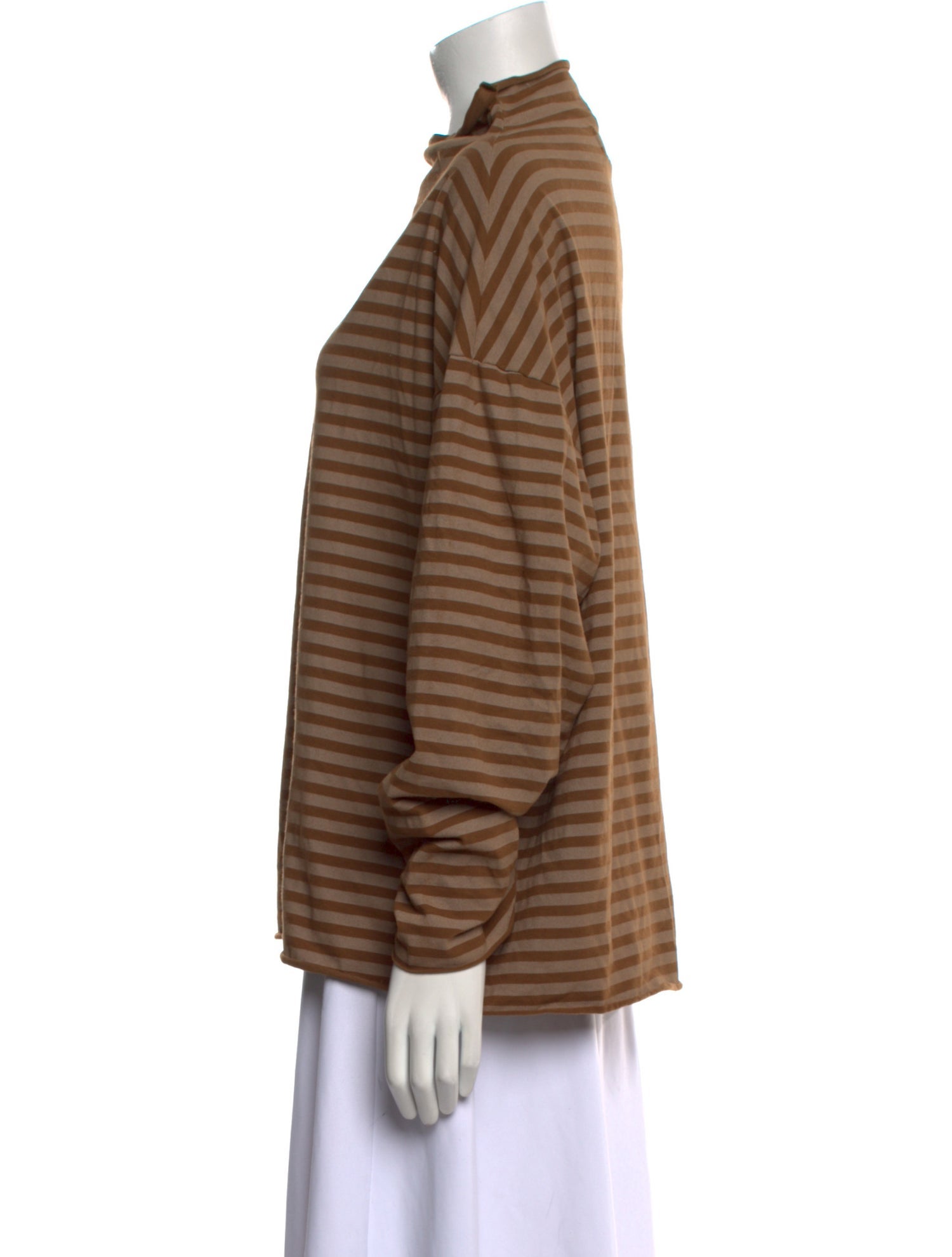 LABO.ART Striped Mock Neck Sweatshirt