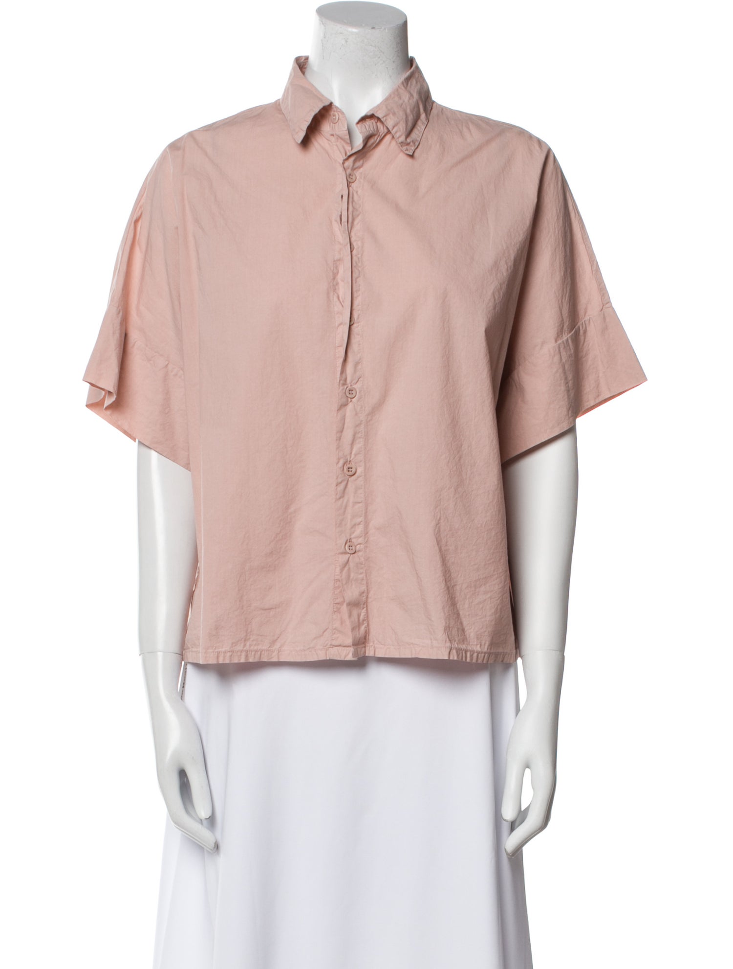 LABO.ART Short Sleeve Button-Up Top