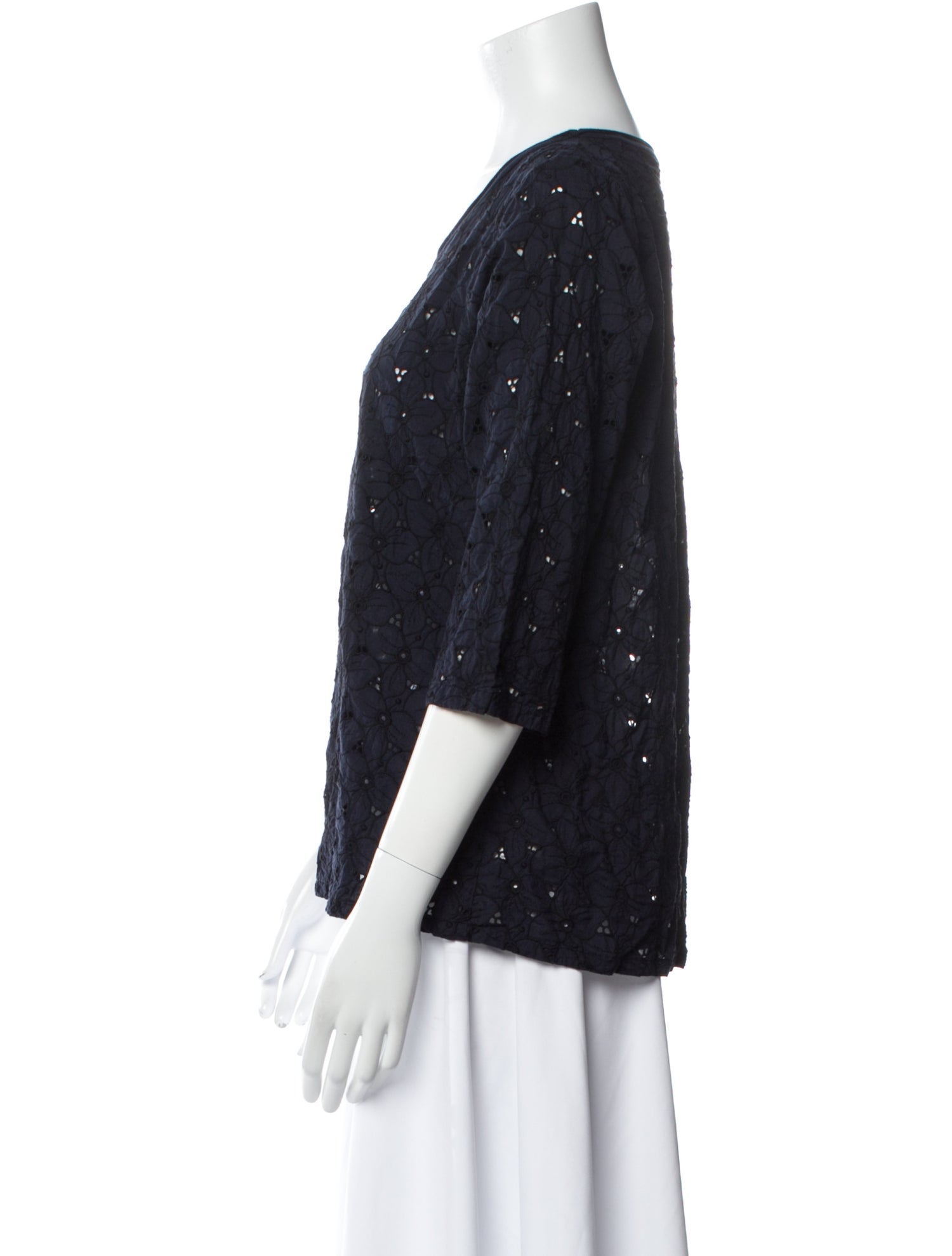 LABO.ART Scoop Neck Three-Quarter Sleeve T-Shirt