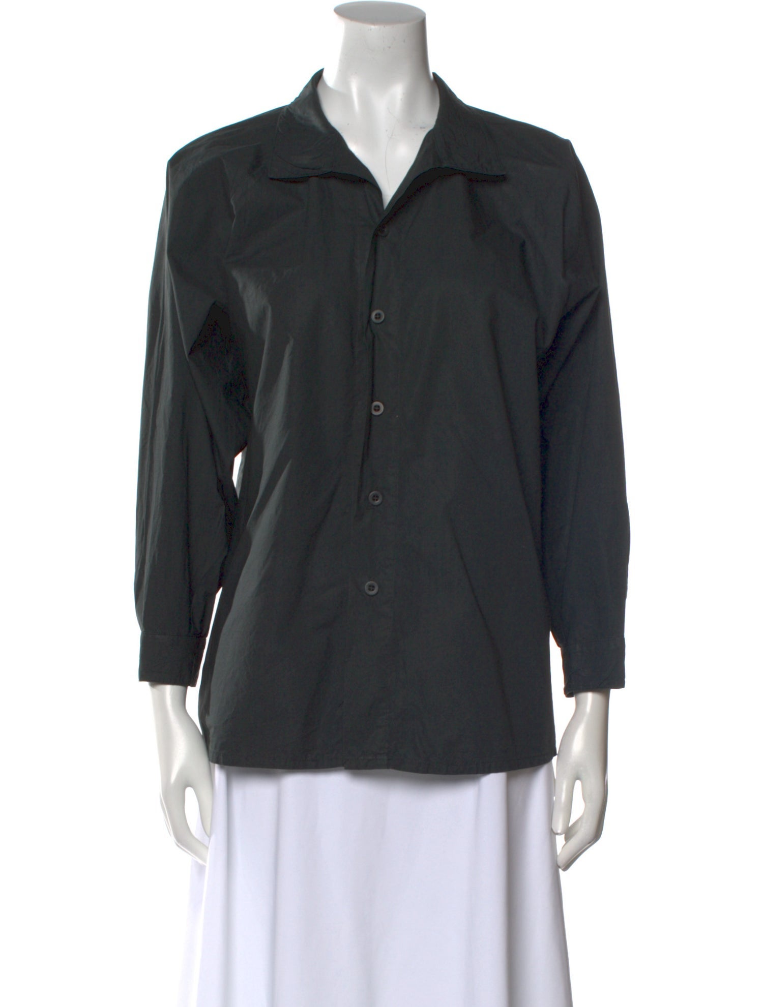 LABO.ART Three-Quarter Sleeve Button-Up Top