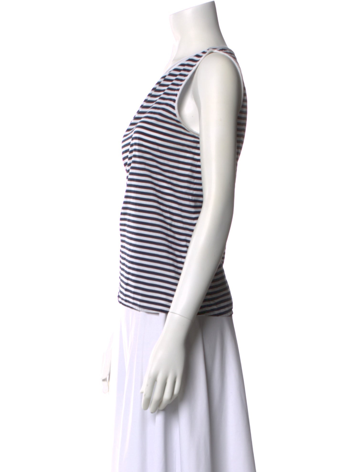 LABO.ART Striped Bateau Neckline Top