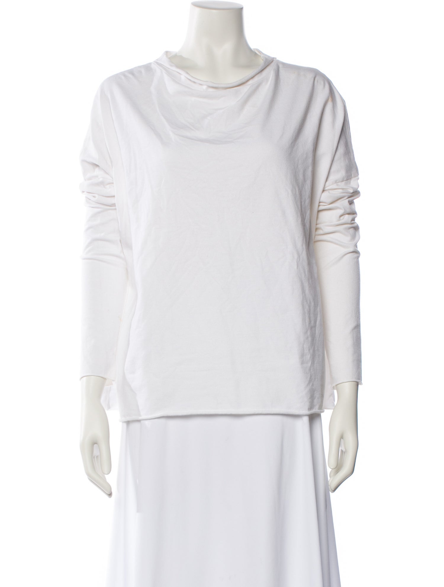 LABO.ART Cowl Neck Three-Quarter Sleeve T-Shirt