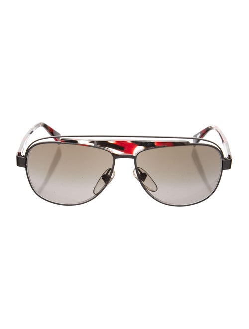 Alain Mikli Tinted Aviator Sunglasses Black