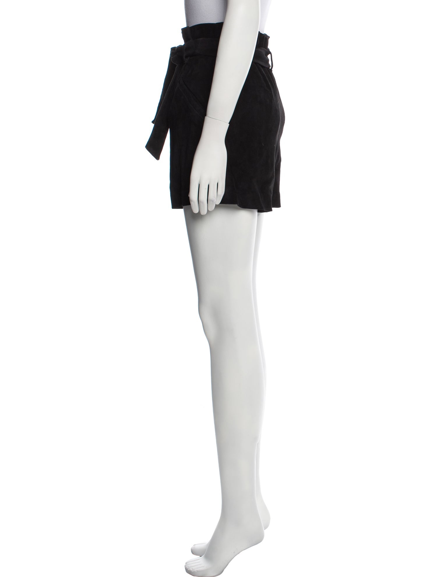 Alan Bilzerian Lamb Leather Mini Shorts