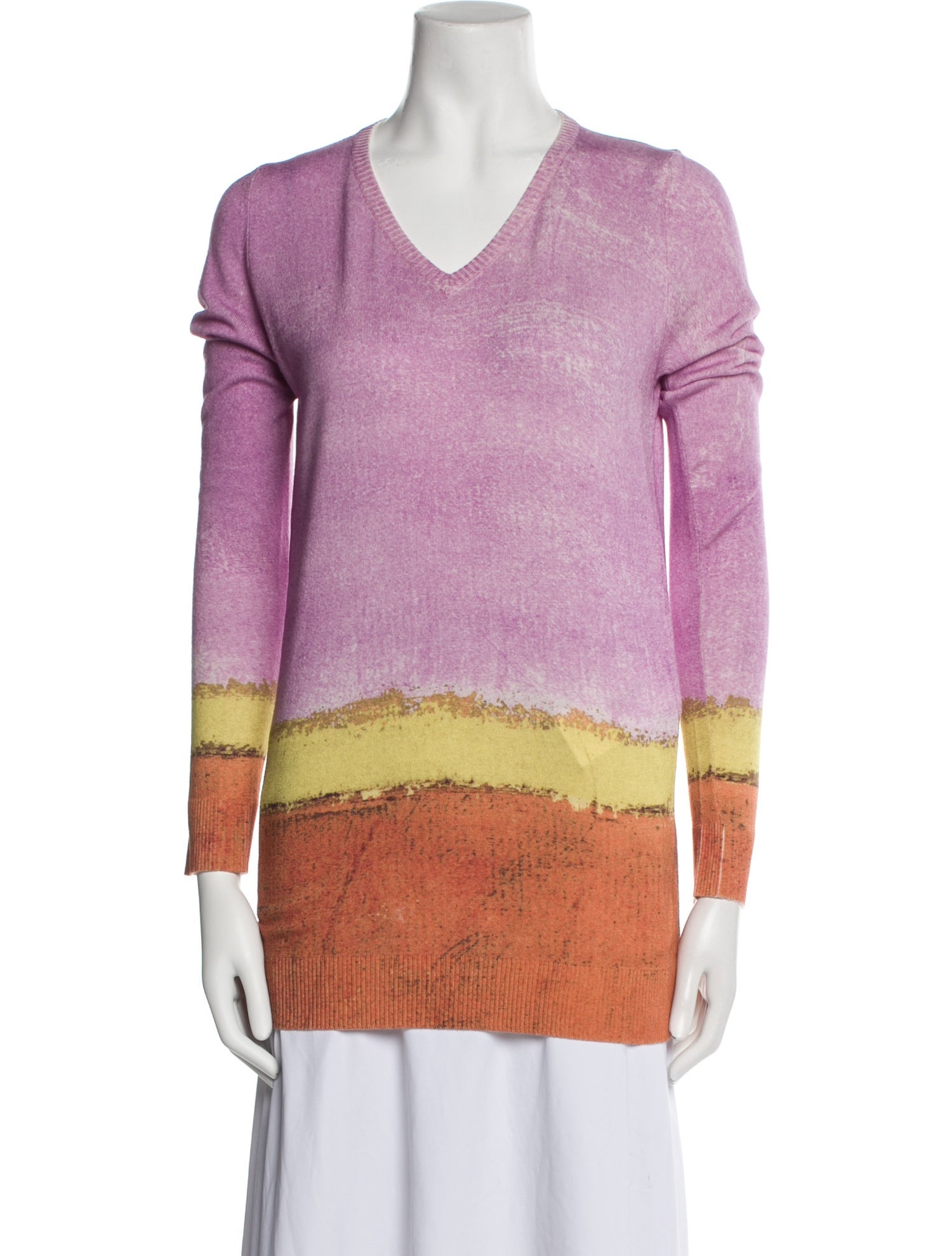 Alan Bilzerian Silk Striped Sweater