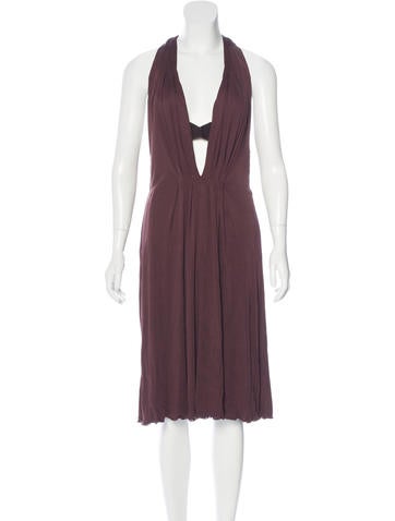 Alberta Ferretti Gathered Cutout Dress
