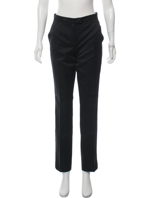 Alberta Ferretti Satin Embellished Pants Black