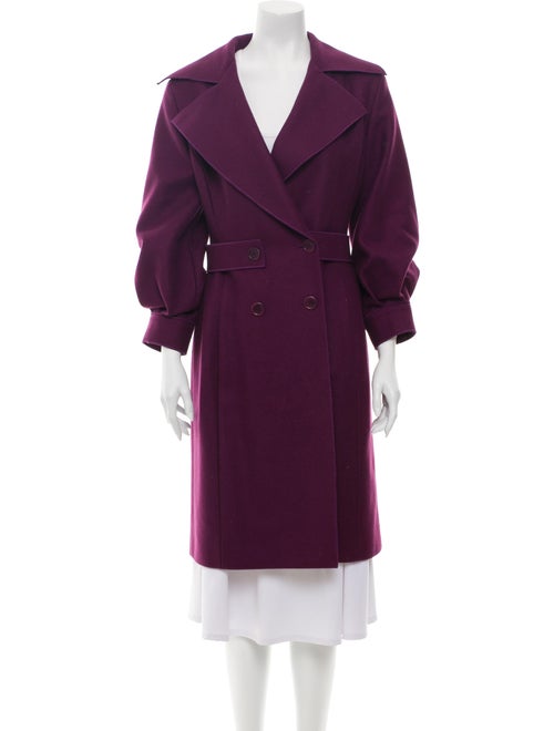 Alberta Ferretti Cashmere Trench Coat Purple