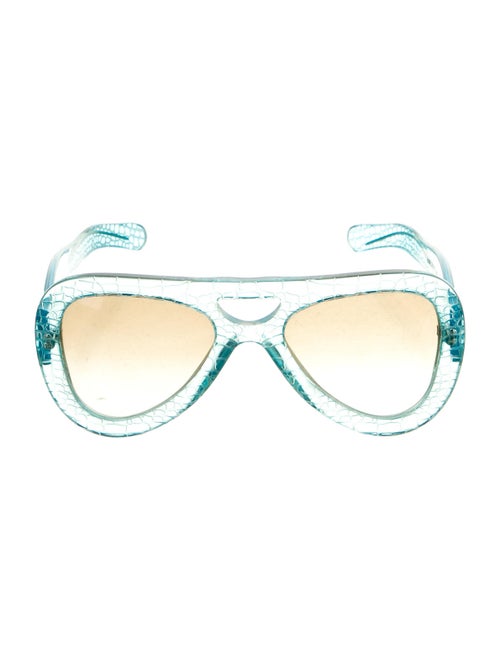 Alberta Ferretti Gradient Aviator Sunglasses Blue