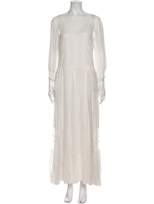 Alberta Ferretti Silk Long Dress