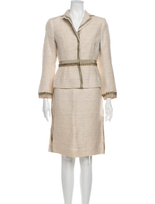 Alberta Ferretti Linen Skirt Suit