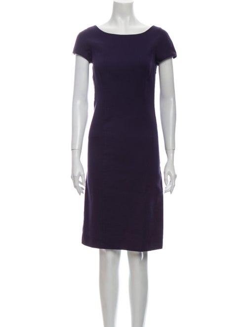 Alberta Ferretti Bateau Neckline Knee-Length Dress