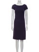 Alberta Ferretti Bateau Neckline Knee-Length Dress