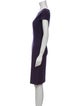 Alberta Ferretti Bateau Neckline Knee-Length Dress