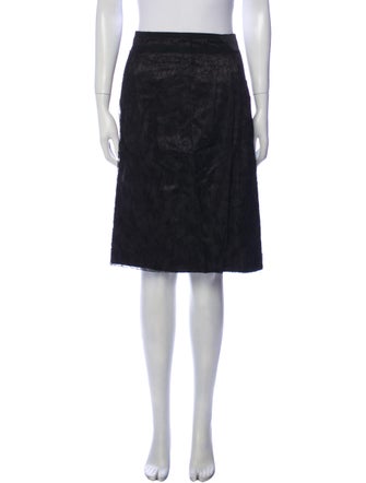 Alberta Ferretti Pleated Accents Knee-Length Skirt