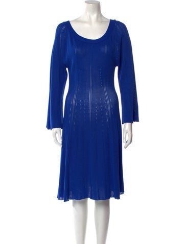 Alberta Ferretti Dresses Scoop Neck Knee-Length Dress Us12, It48 | XL