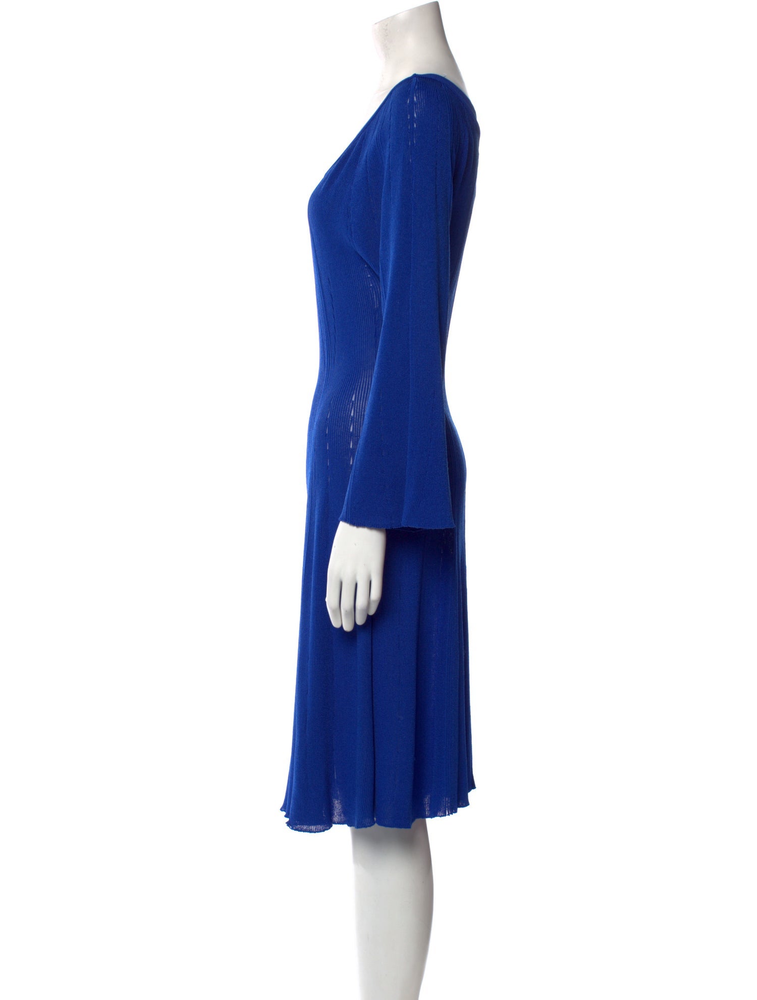Alberta Ferretti Scoop Neck Knee-Length Dress w/ Tags