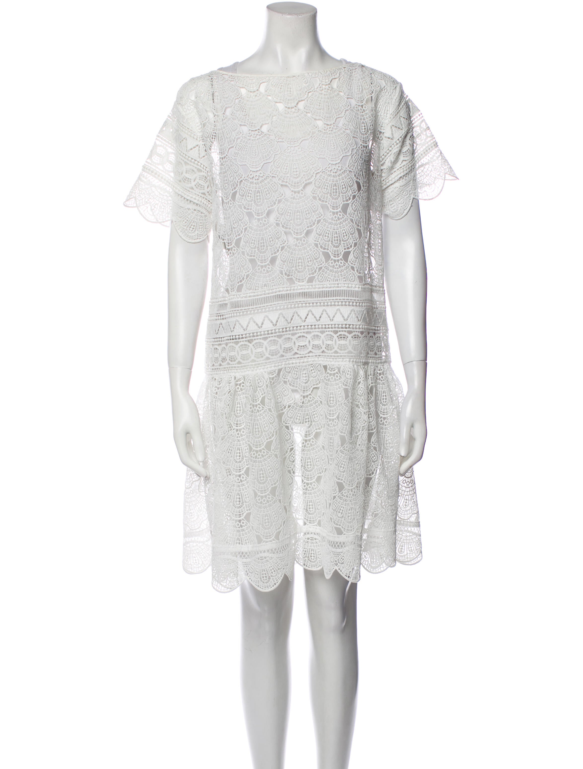 Alberta Ferretti Bateau Neckline Knee-Length Dress - White Dresses, Clothing - ALB40802 | The RealReal Alberta Ferretti Bateau Neckline Knee-Length Dress - White Dresses, Clothing - ALB40802 | The RealReal