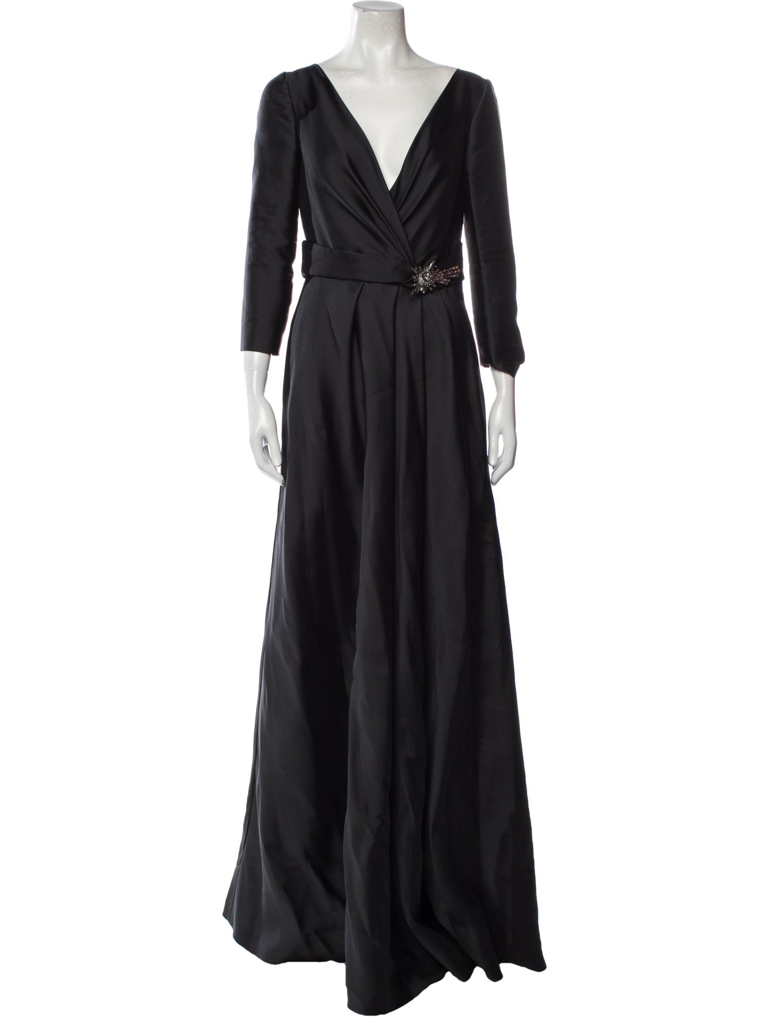 Alberta Ferretti V-Neck Long Dress