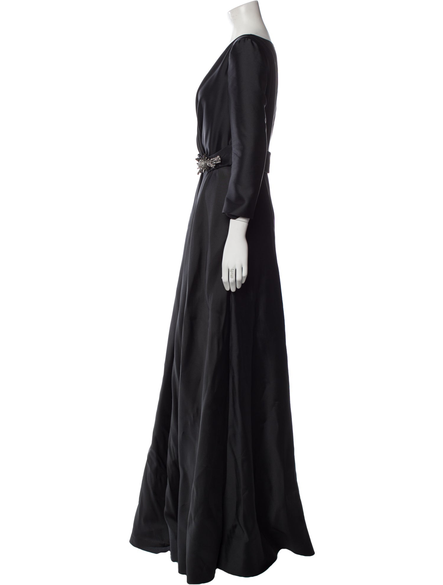 Alberta Ferretti V-Neck Long Dress