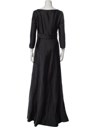 Alberta Ferretti V-Neck Long Dress